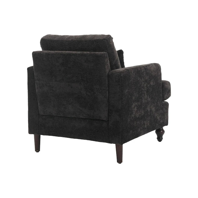 Sillón con estructura de madera, sillón decorativo moderno