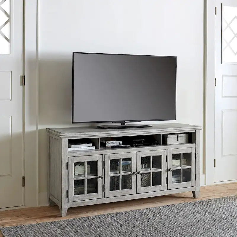 TV-Schrank in Antikweiß für Unterhaltungselektronik