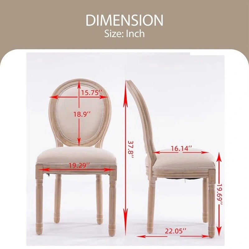 Ensemble de 2 chaises de salle à manger en bois d’hévéa massif et cannage, style campagne française, chaise d’appoint moderne du milieu du siècle avec dossier en rotin