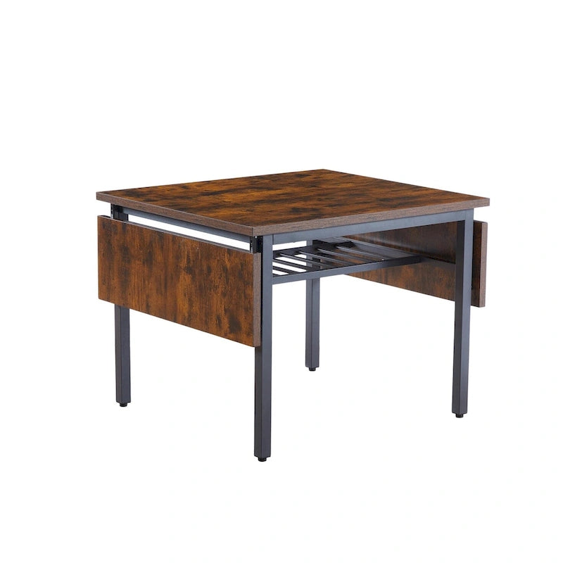 Mesa de comedor plegable de estilo industrial con estructura de acero