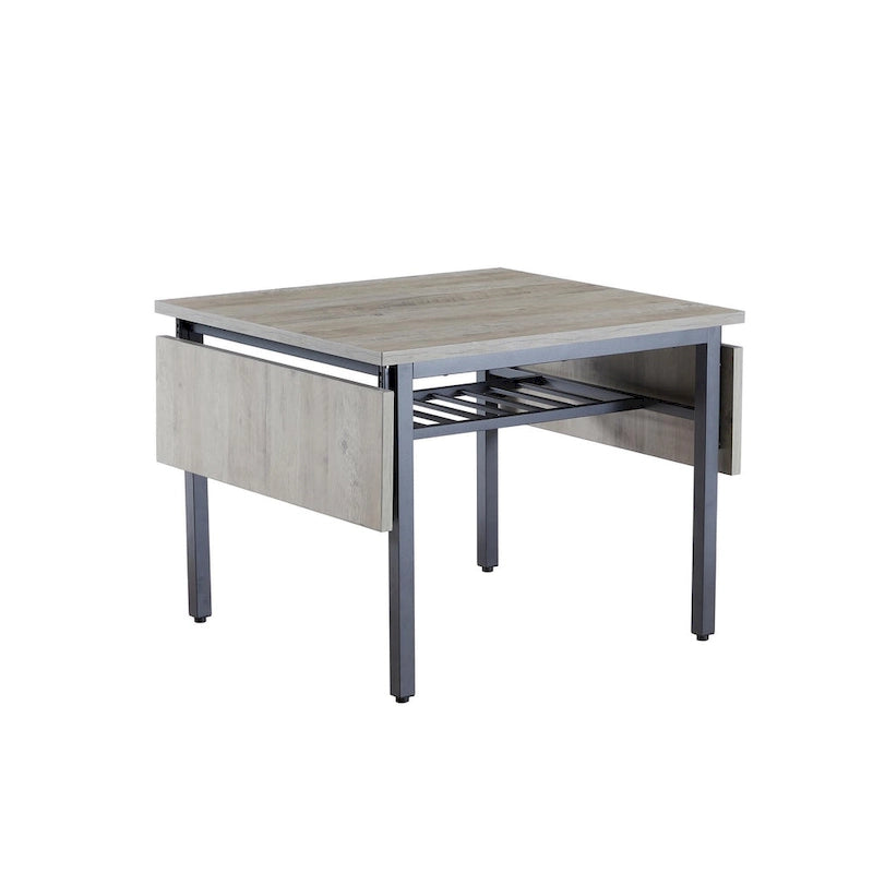 Mesa de comedor plegable de estilo industrial con estructura de acero
