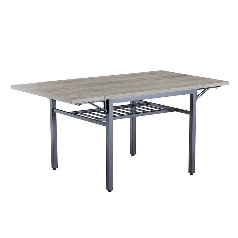 Mesa de comedor plegable de estilo industrial con estructura de acero