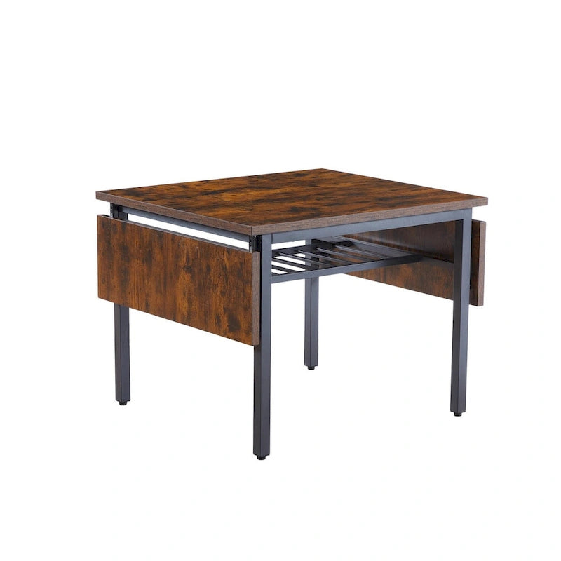Mesa de comedor plegable de estilo industrial con estructura de acero