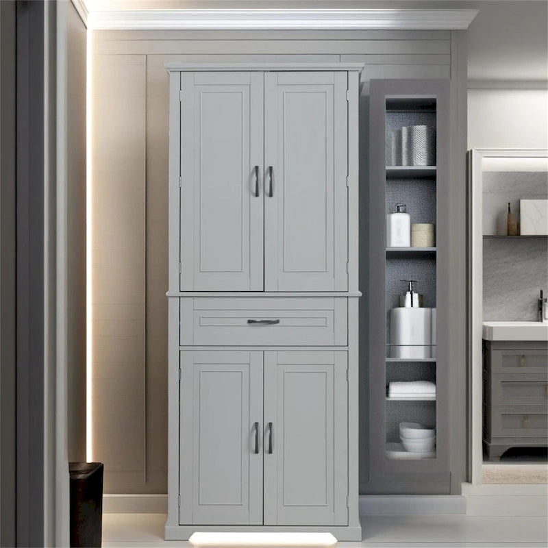 Badezimmerschrank mit Türen und Schublade