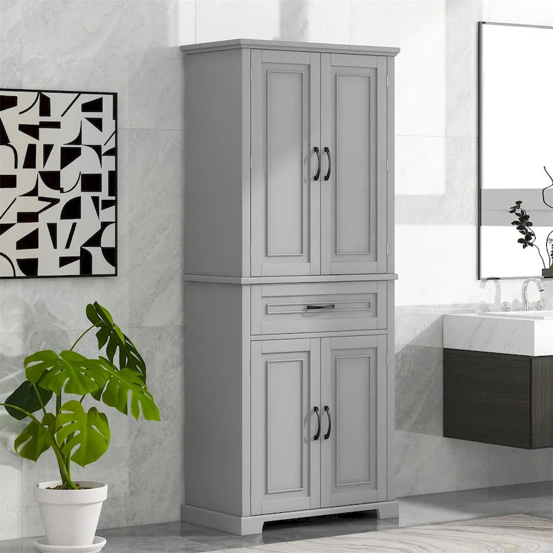Badezimmerschrank mit Türen und Schublade
