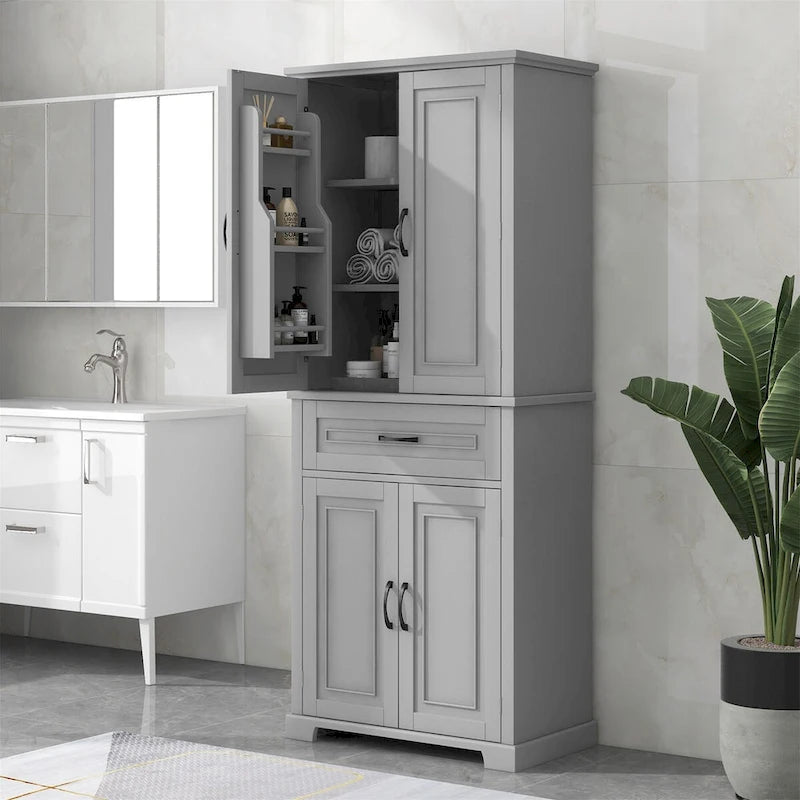 Badezimmerschrank mit Türen und Schublade