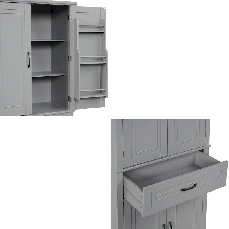 Badezimmerschrank mit Türen und Schublade