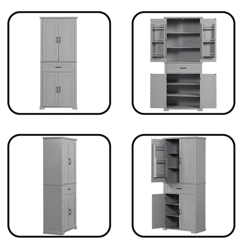 Badezimmerschrank mit Türen und Schublade